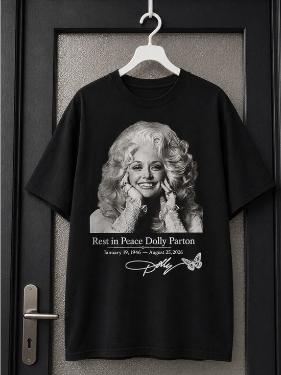 Gildan Tops - Rip Dolly Parton Black Memorial T-Shirt With Signature